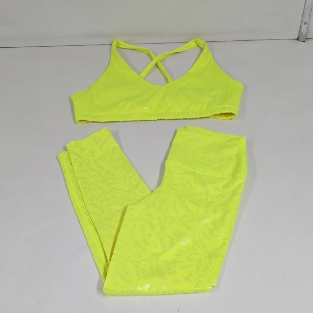 Carbon38 Neon Yellow Activewear Top